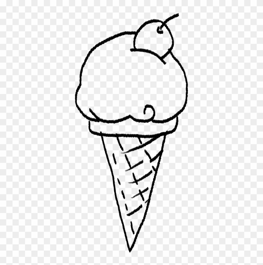 840x846 Icecream Cone Drawing At Getdrawings - Cream Sketch