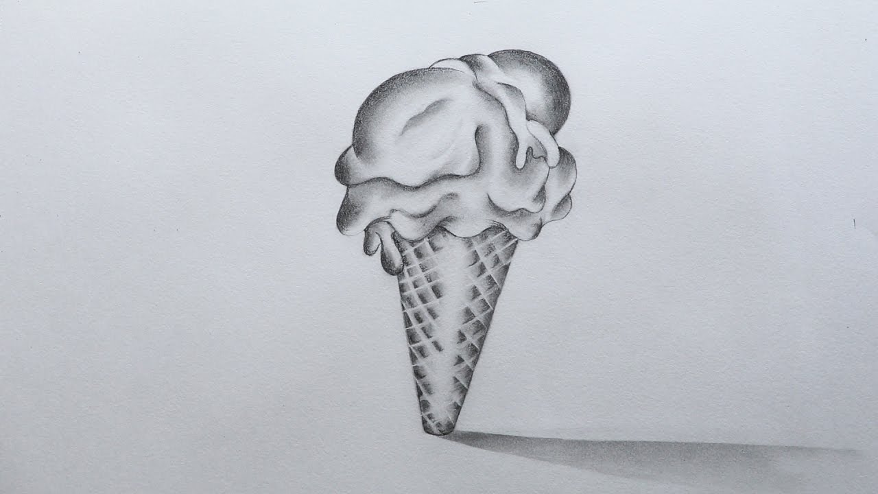 1280x720 How To Sketch An Ice Cream - Cream Sketch
