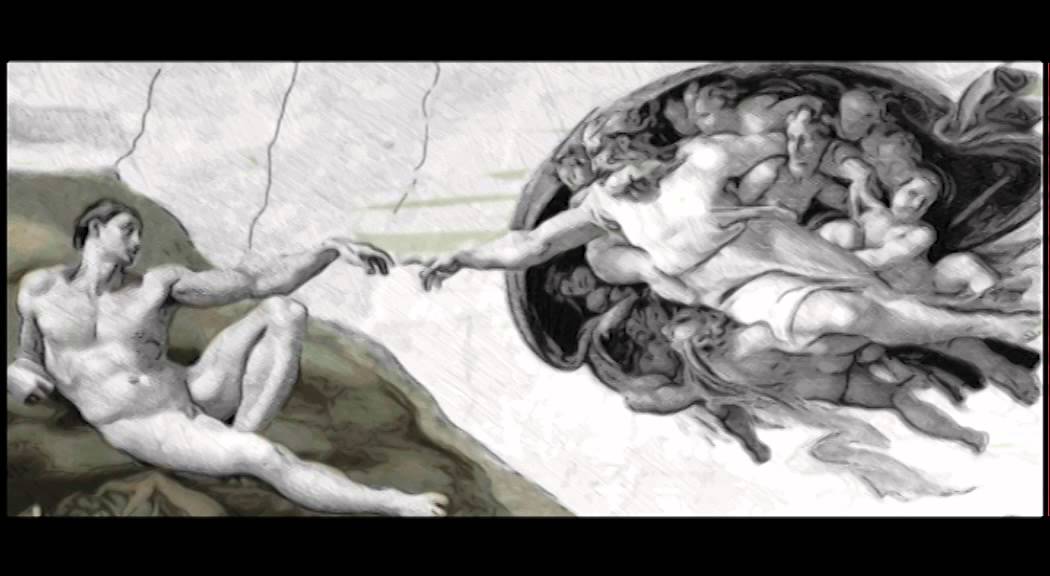 1050x576 The Creation Of Adam Michelangelo (Video Art) - Creation Of Adam Sketch