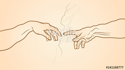 500x282 Creatio The Creation Of Adam (Fragment). A Section Of - Creation Of Adam Sketch