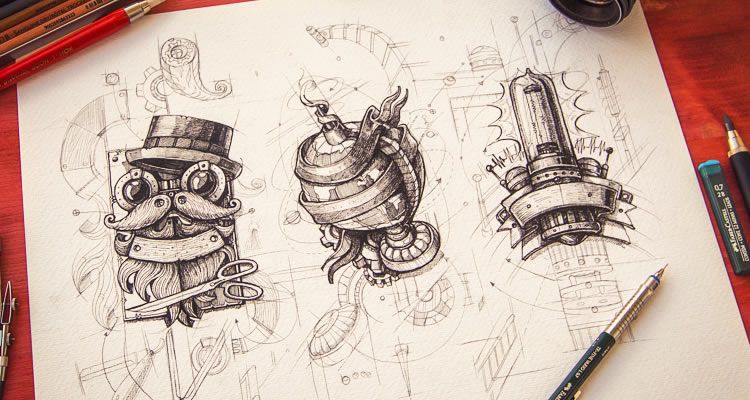 750x400 20 Inspiring Examples Of Logo Design Sketching - Creative Sketch Ideas