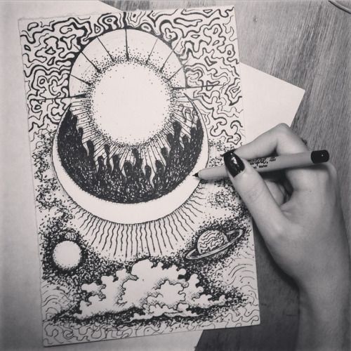 500x500 Grunge Art Tumblr Sketch - Creative Sketch Ideas