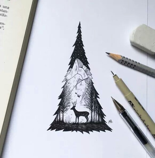 500x509 Creative Sketches Drawings By Italian Artist Alfred Basha - Creative Sketches