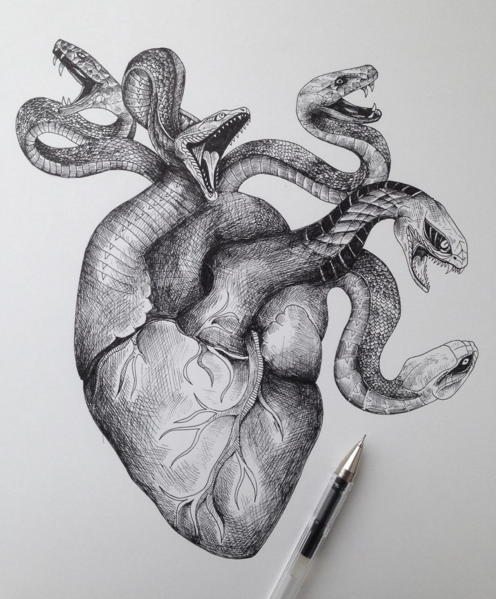 497x599 Creative Sketches Pen Drawings By Alfred Basha 04 99inspiration - Creative Sketches