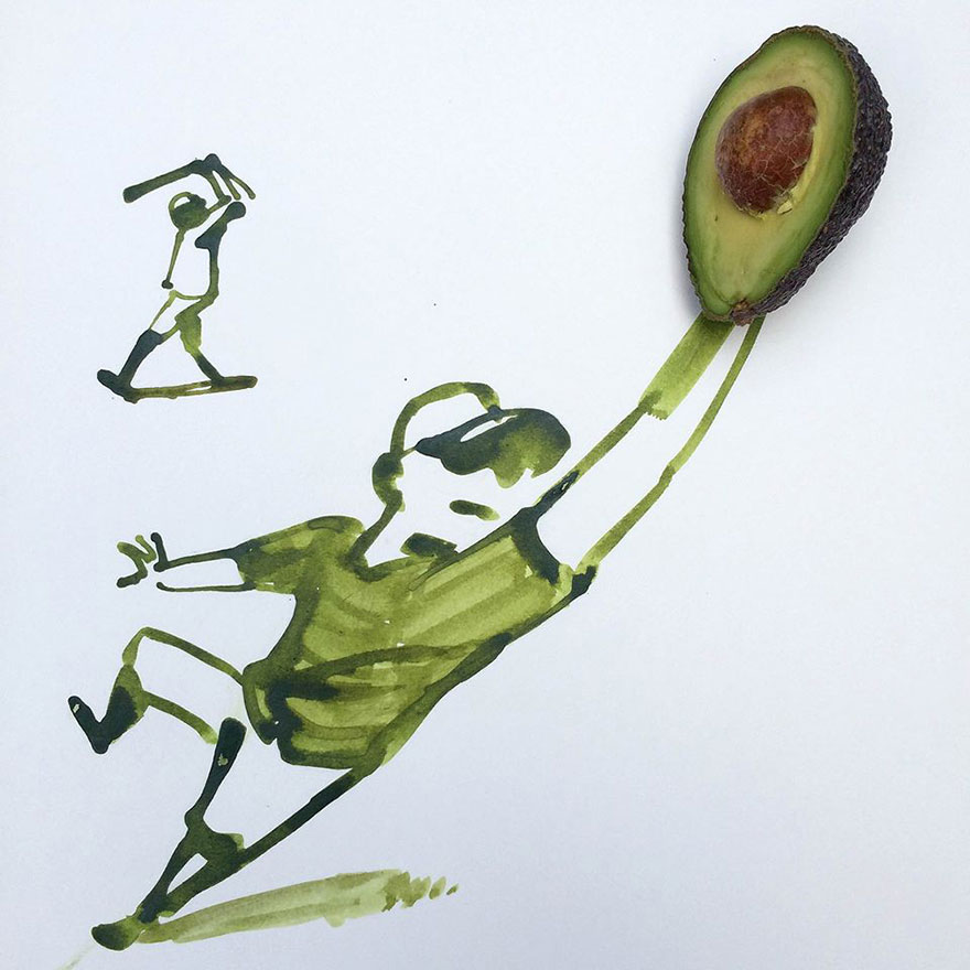 880x880 20 Creative Drawings Completed Using Everyday Objects By Christoph - Creative Sketches