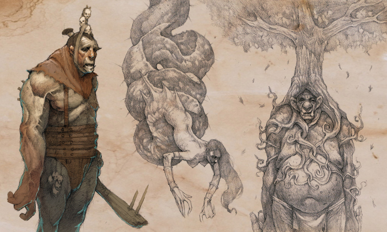 1280x768 Creature Sketches By Gary Laib - Creature Sketches