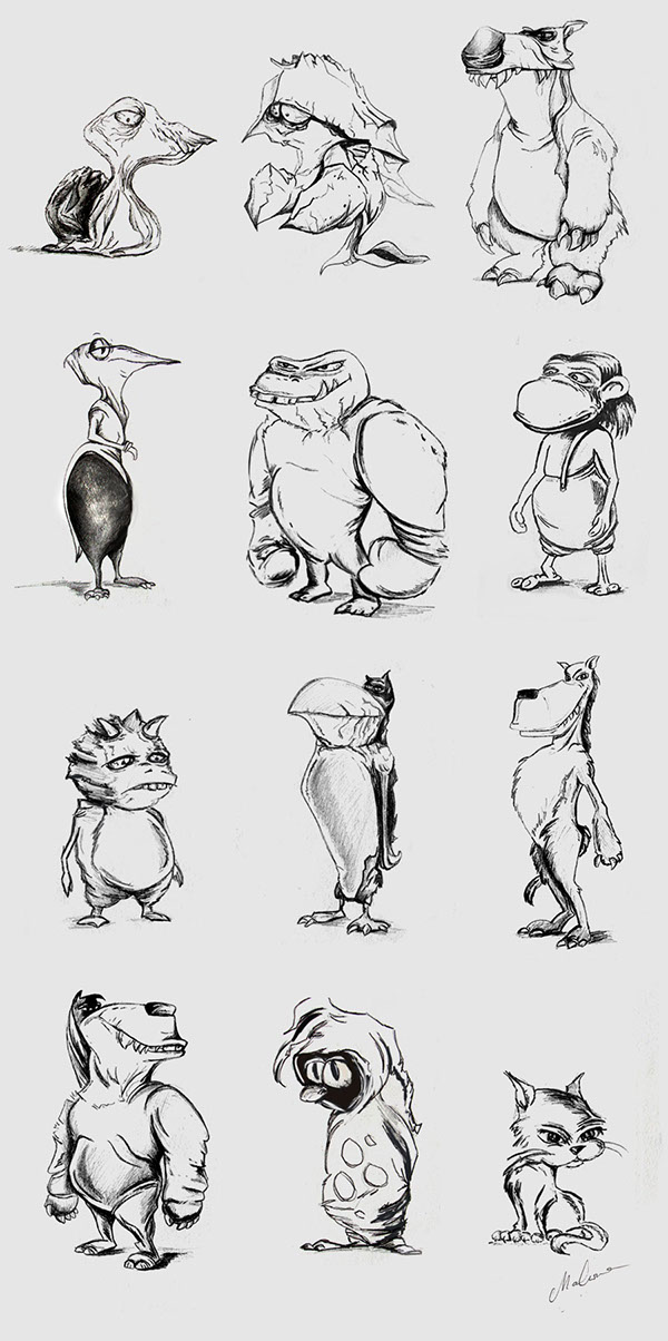 600x1204 Creature Sketches On Behance - Creature Sketches