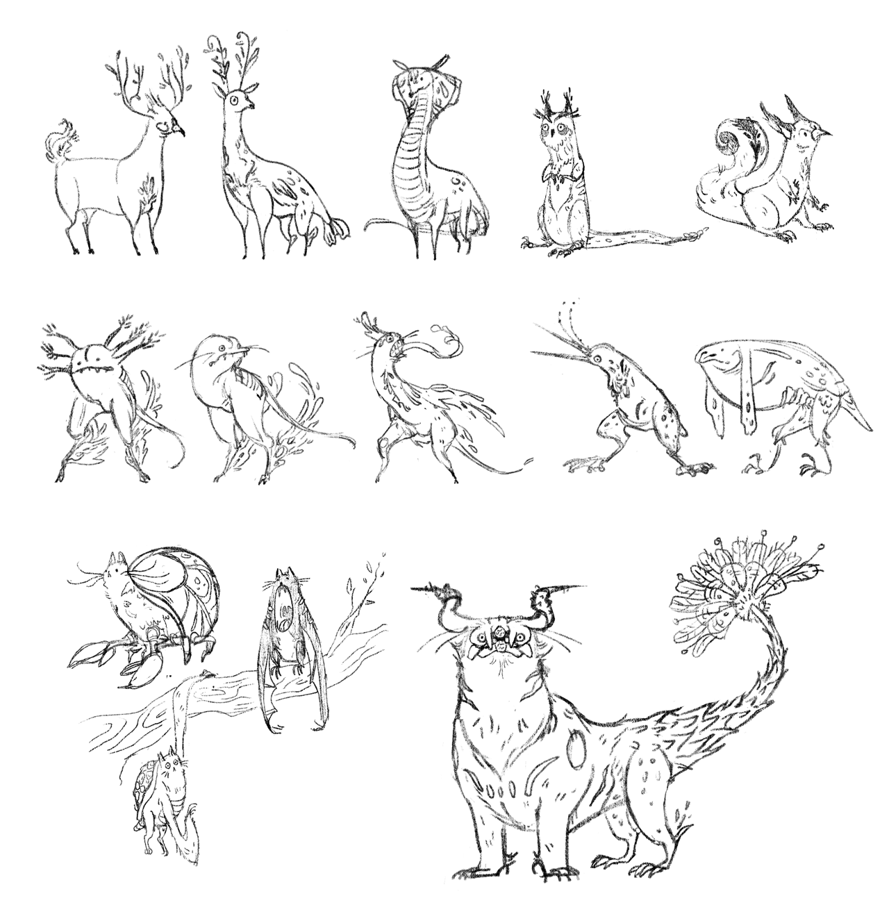 Creature Sketches at PaintingValley.com | Explore collection of ...