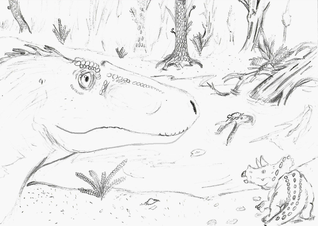 1024x730 Cretaceoushell Creek (Sketch) By Crazyasylumclown - Creek Sketch