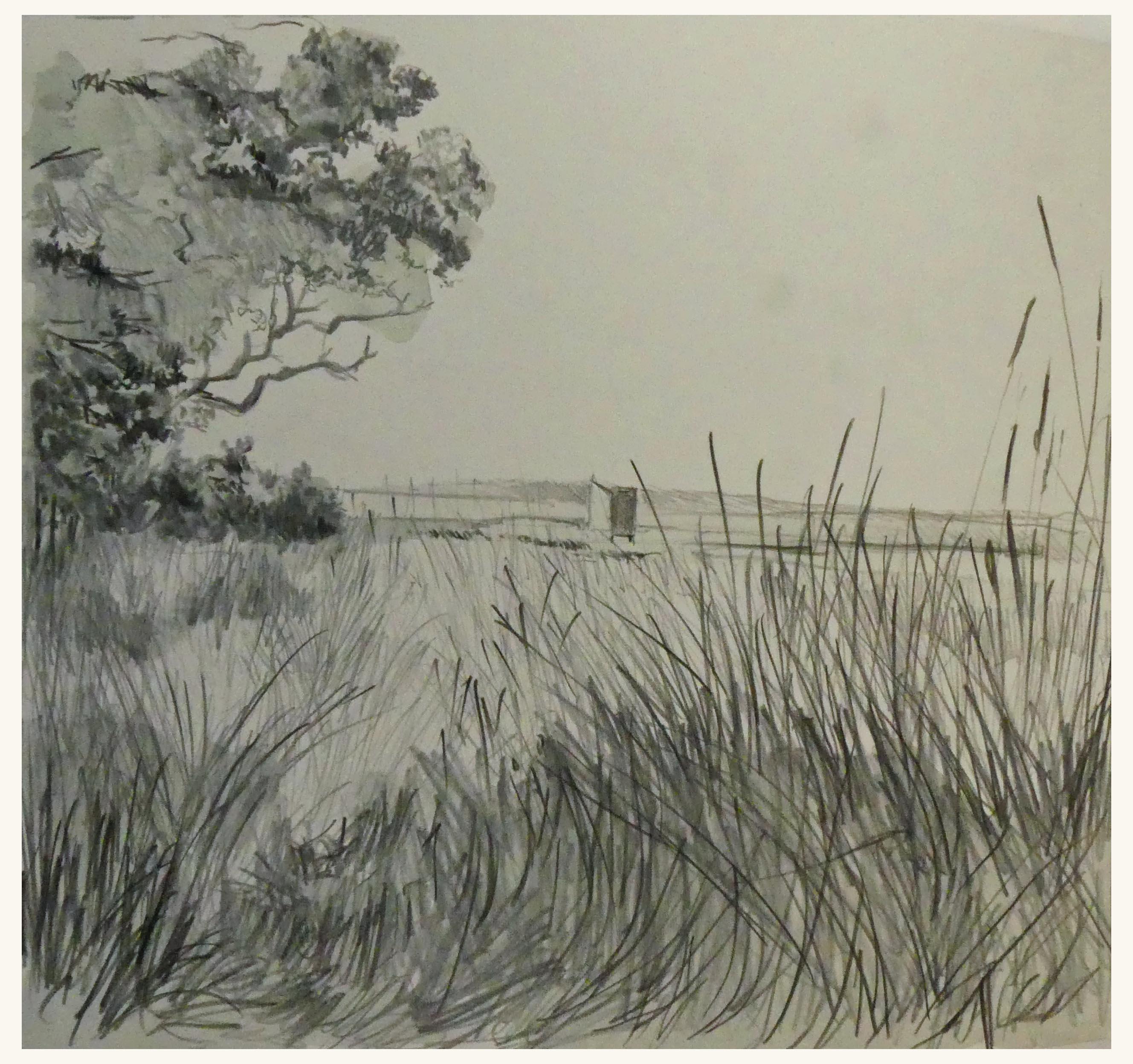 2657x2494 One More Quick Shalfleet Creek Sketch, From Karen Mead, Yesterday - Creek Sketch