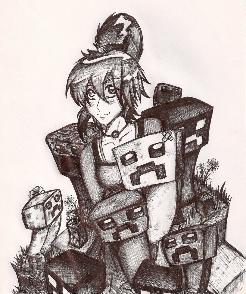 817x978 Creeper Tamer Sketch By Sylphviper - Creeper Sketch