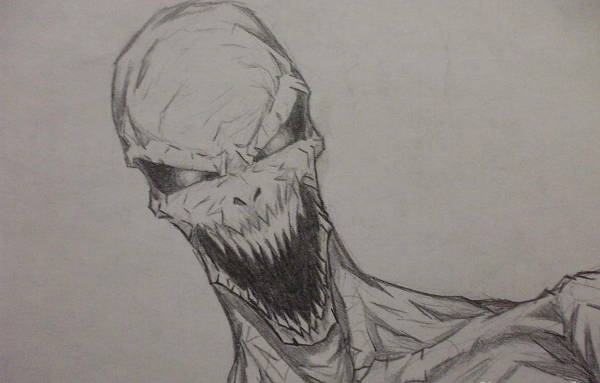 600x383 Scary Drawings - Creepy Sketches