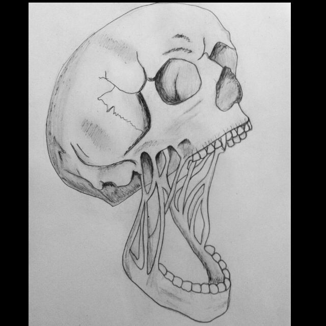 640x640 Creepy Skull Drawing Creepy Drawings Creepy - Creepy Skull Sketch