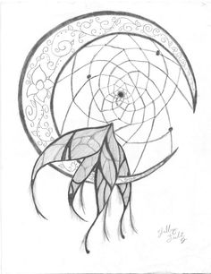 236x306 Drawn Lunar Abstract - Crescent Moon Sketch