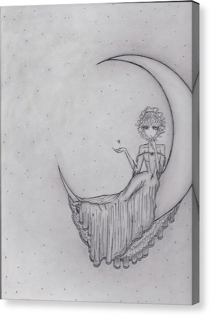 415x622 I Am The Crescent Moon Drawing By Abdiellisse Almodovar - Crescent Moon Sketch