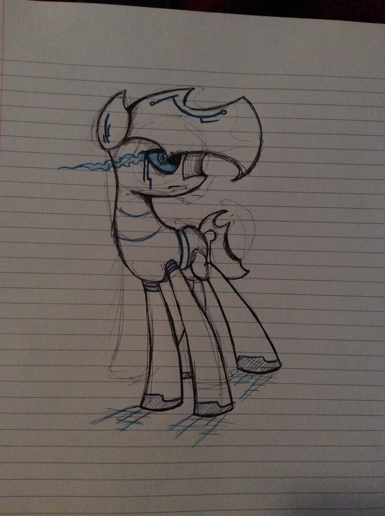 772x1034 Robot Pony Sketch By Crescent Sketch - Crescent Sketch