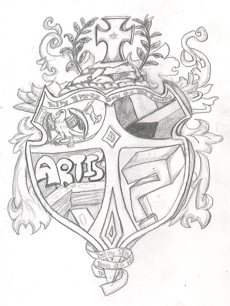 774x1031 Family Crest By Dnmn89 - Crest Sketch