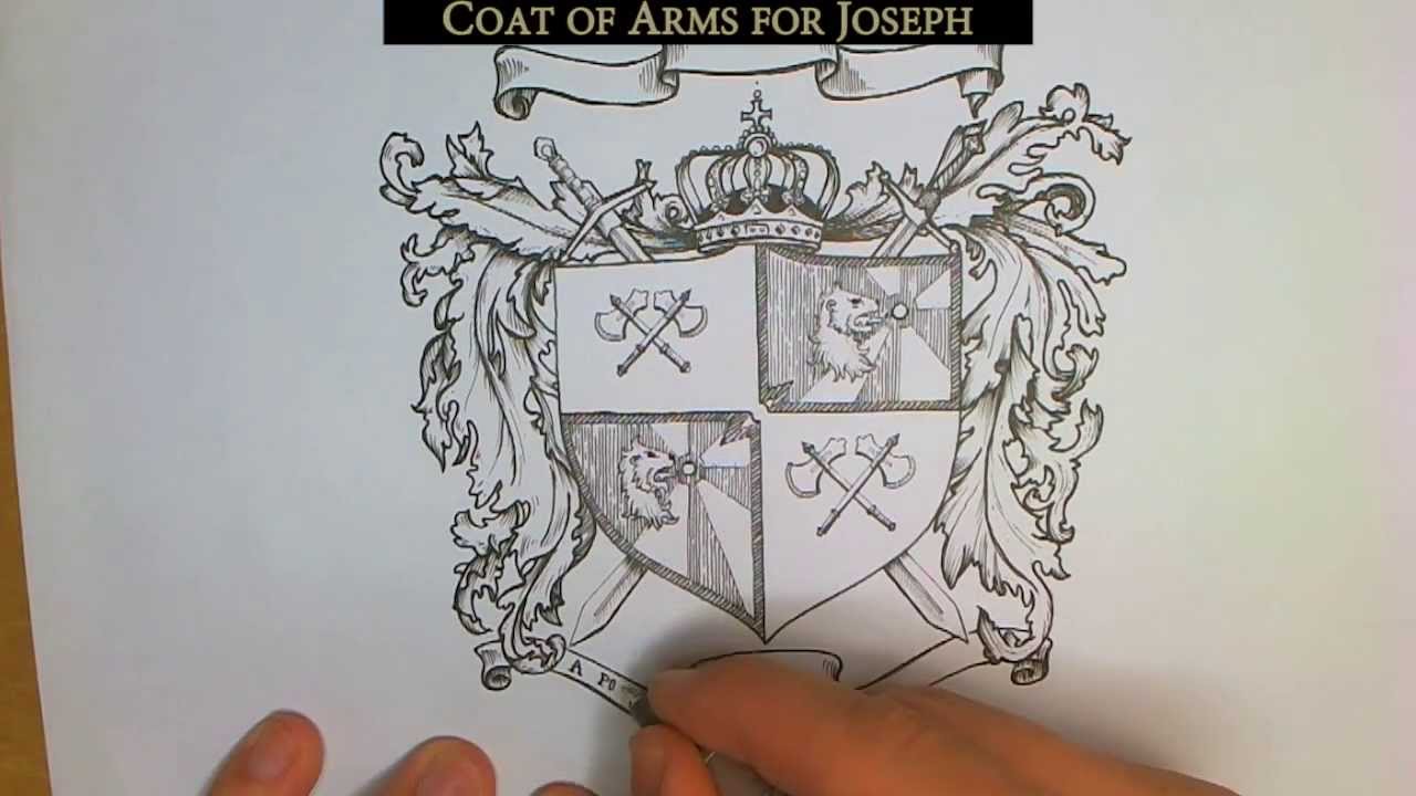1280x720 How To Draw Your Own Coat Of Arms - Crest Sketch