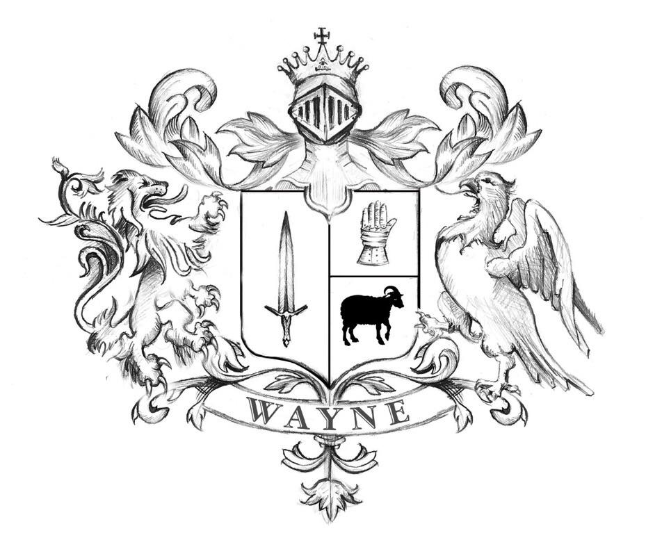 929x800 Other A Sketch From The Film Version Of The Wayne Family Crest - Crest Sketch