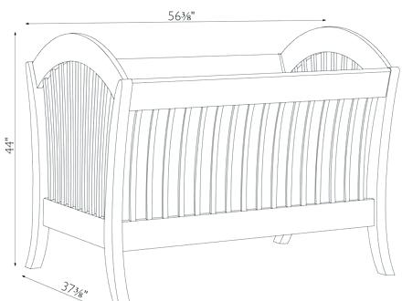 440x330 Crib Rocker Antique Primitive Wood Baby Crib Rocker Cradle Baby - Crib Sketch
