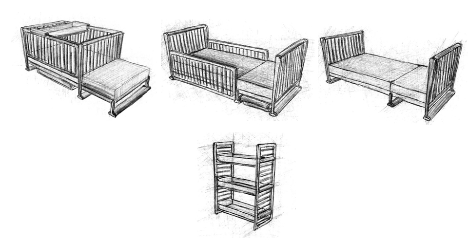 960x495 Designing A Convertible Crib To Youth Bed (For Kids Aged 0 - Crib Sketch