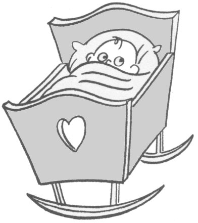 392x441 Collection Of Baby Bed Drawing High Quality, Free Cliparts - Crib Sketch