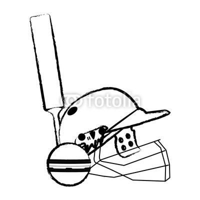 400x400 Cricket Bat And Ball With Helmet Sketch Buy Photos Ap Images - Cricket Bat Sketch