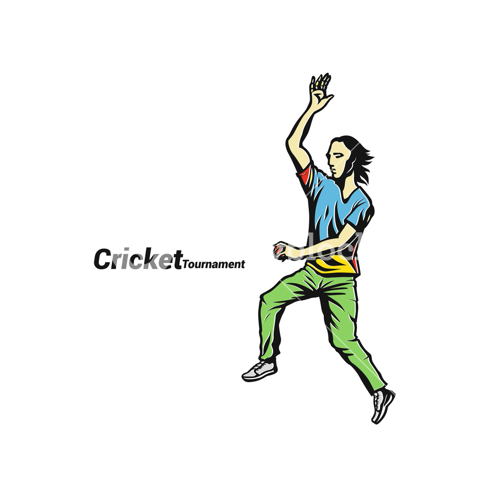 1000x1000 Sketch Of Cricket Player Vector Illustration Royalty Free Stock - Cricket Sketch