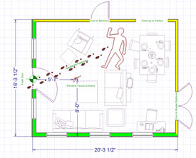 275x222 Fire And Crime Scene For Home Designer Software - Crime Scene Sketch