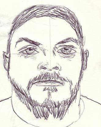 330x416 Criminal Sketch As Usual, The Eyes Are Too Big. Alston Adams - Criminal Sketch