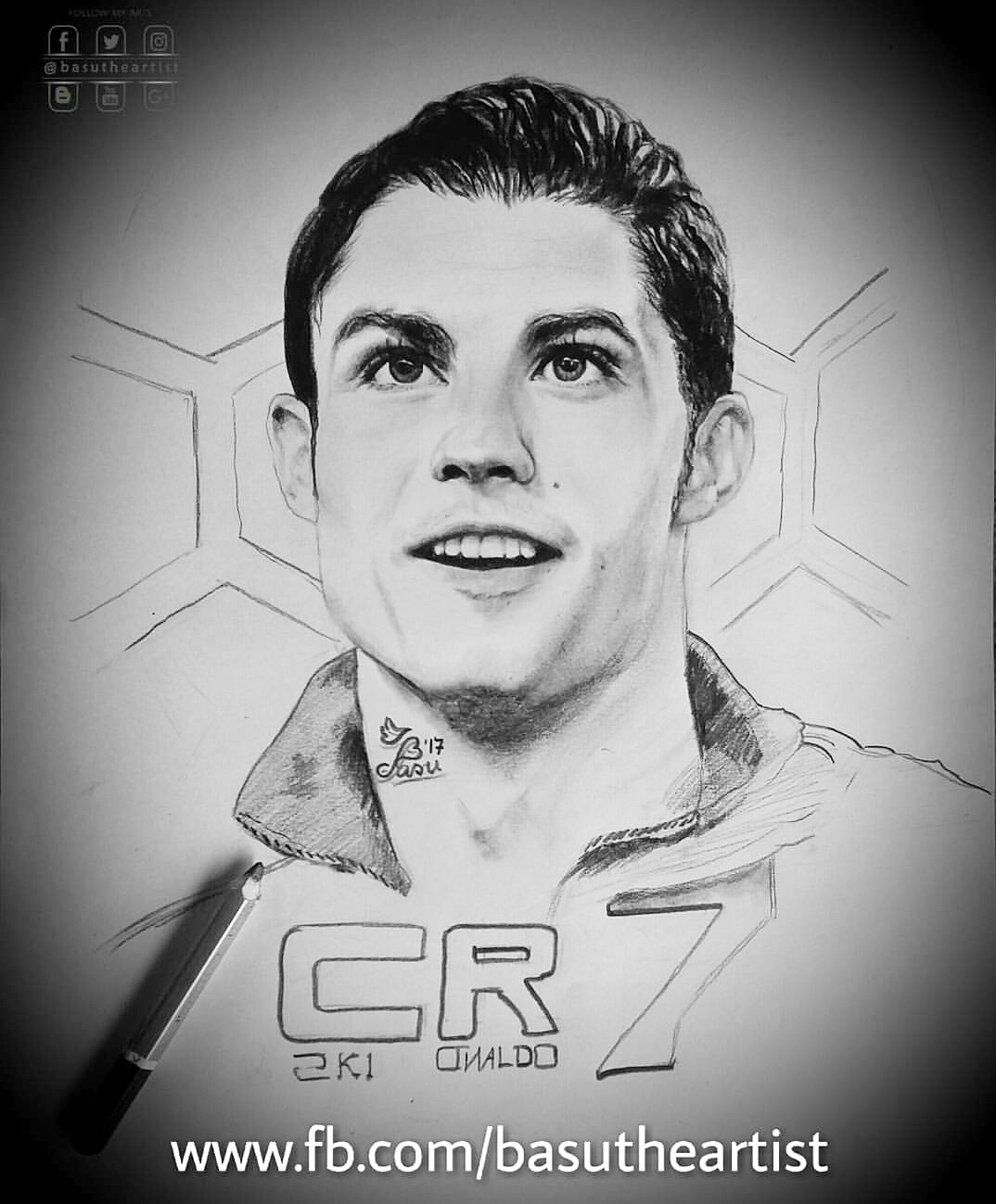 Cristiano Ronaldo Sketch at PaintingValley.com | Explore collection of ...