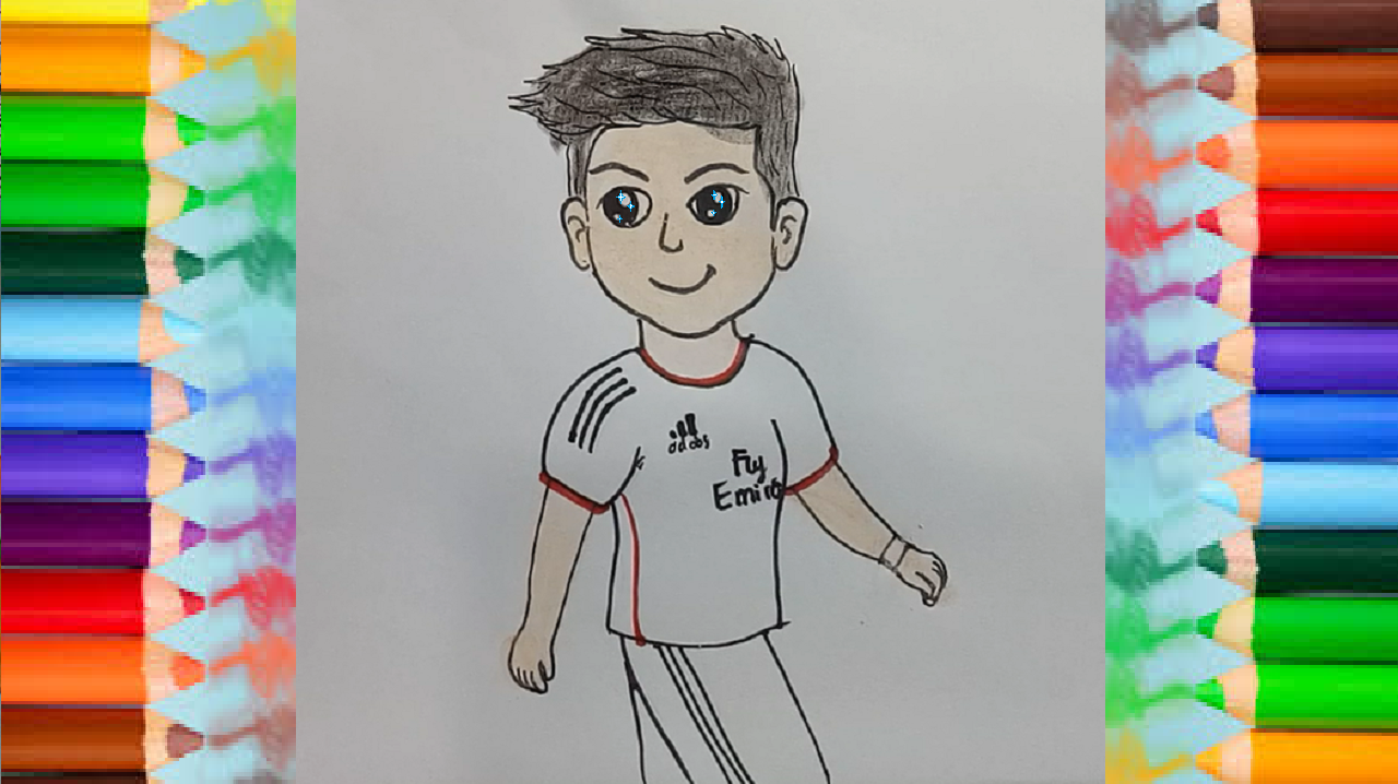 1280x718 How To Draw Cristiano Ronaldo Cute And Easy - Cristiano Ronaldo Sketch