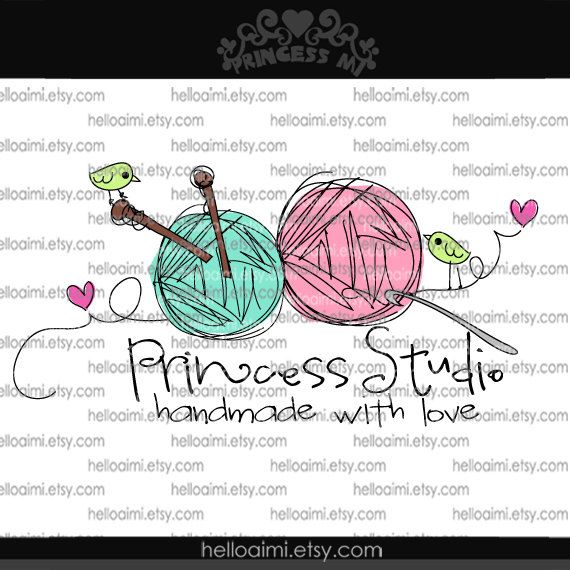 570x570 Custom Premade Logo Design - Crochet Sketch