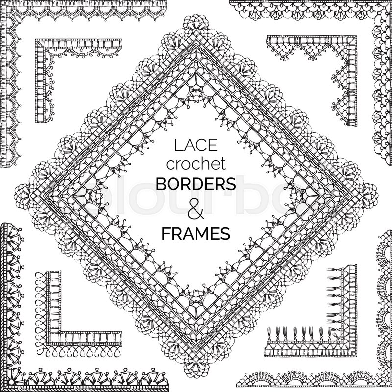 800x800 Sketch Crochet Corners, Knitting Edging And Border Patterns - Crochet Sketch