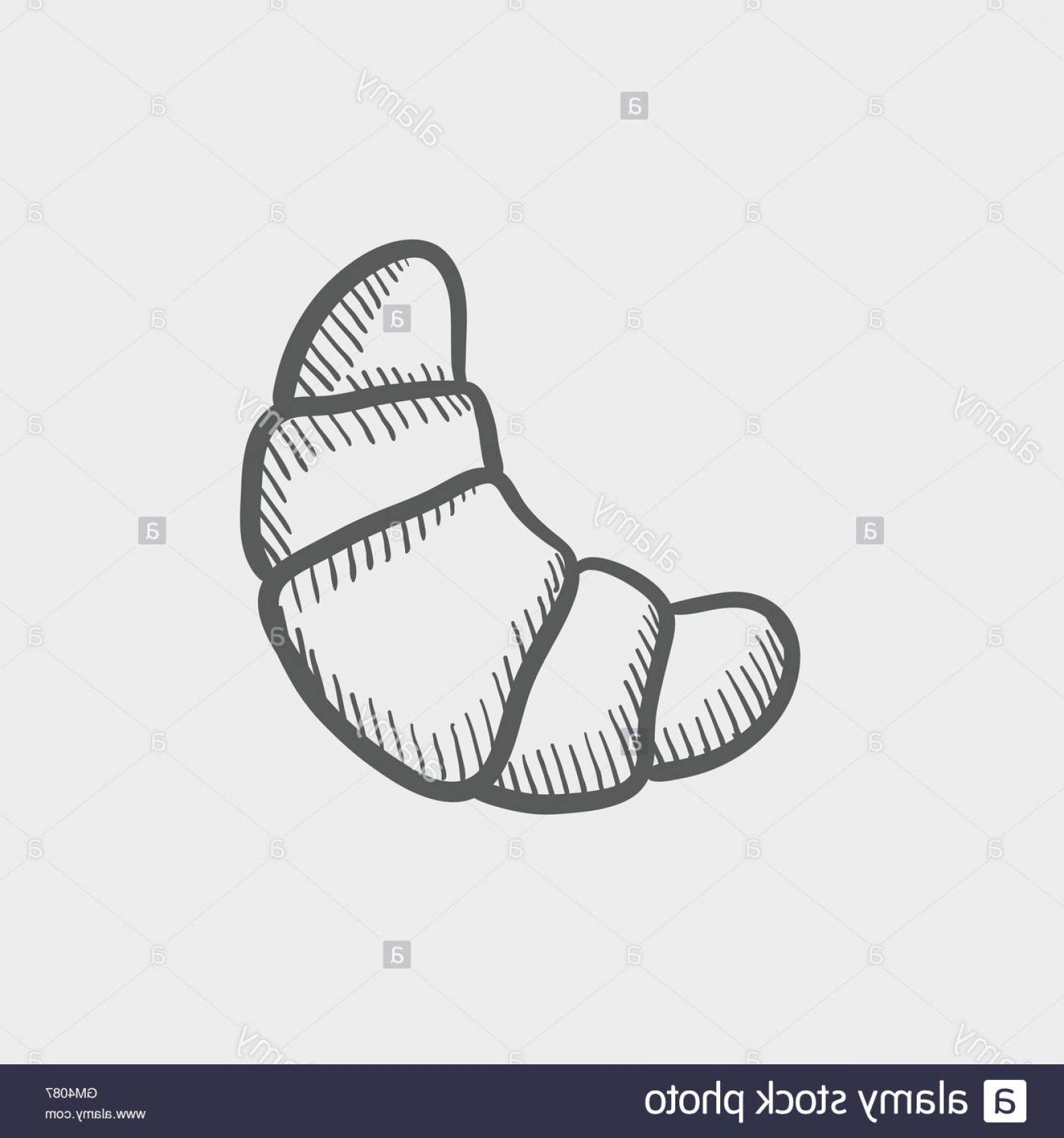 1560x1668 Stock Photo Delicious Bake Croissant Sketch Icon Arenawp - Croissant Sketch