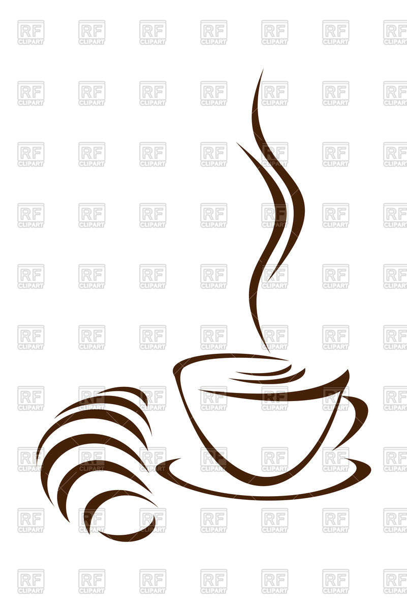 801x1200 Coffee And Croissant - Croissant Sketch