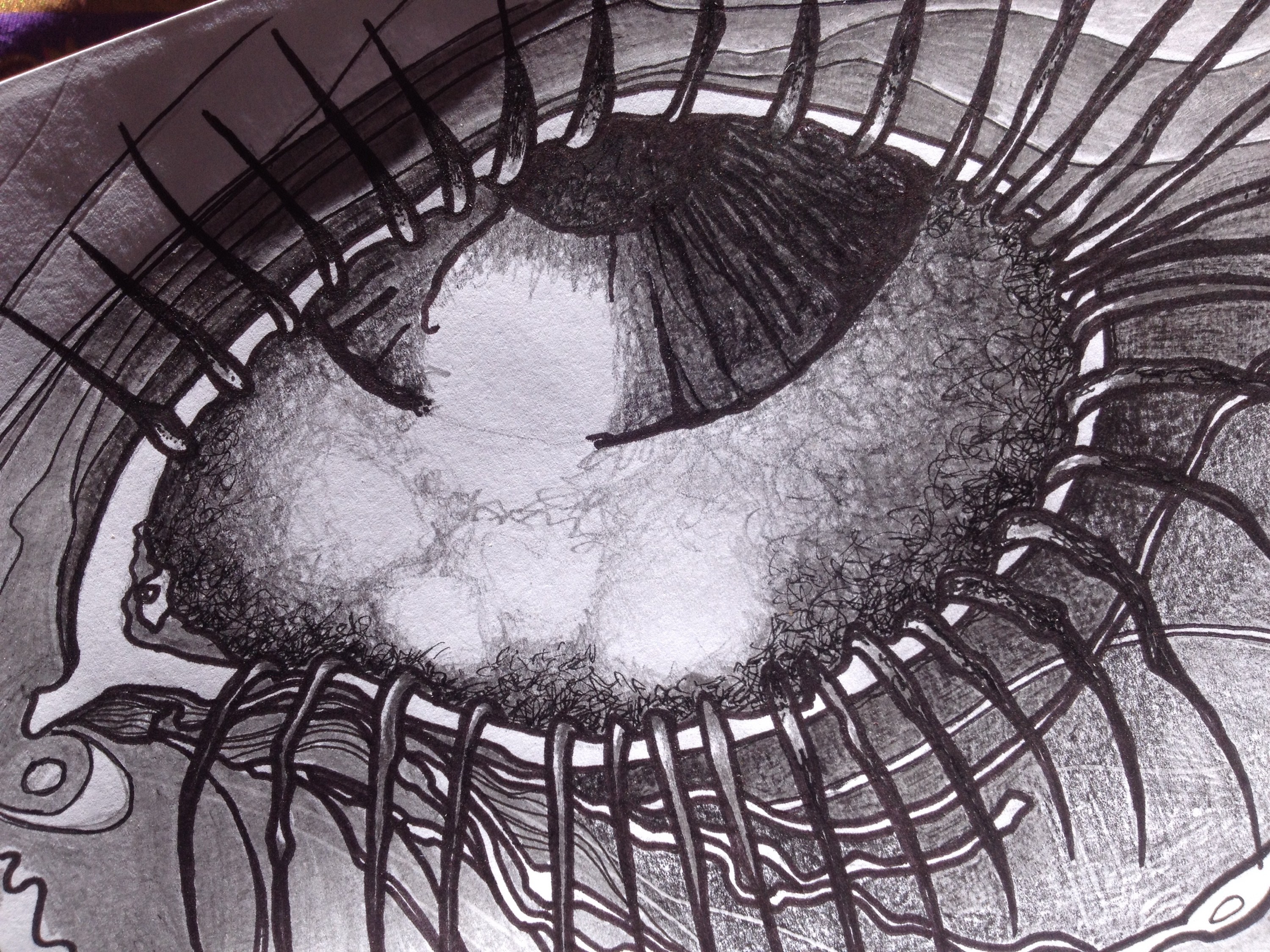 3000x2250 Pencil And Pen Eye Sketch Crop - Crop In Sketch