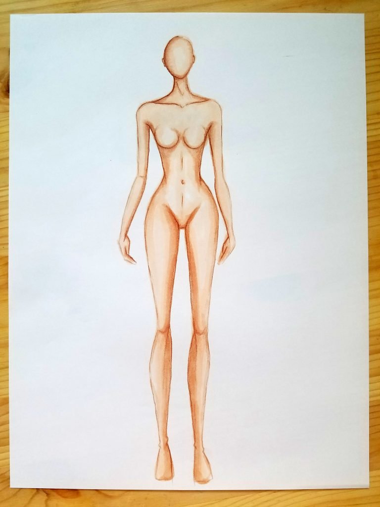 768x1024 How To Draw A Fashion Croquis - Croquis Sketch