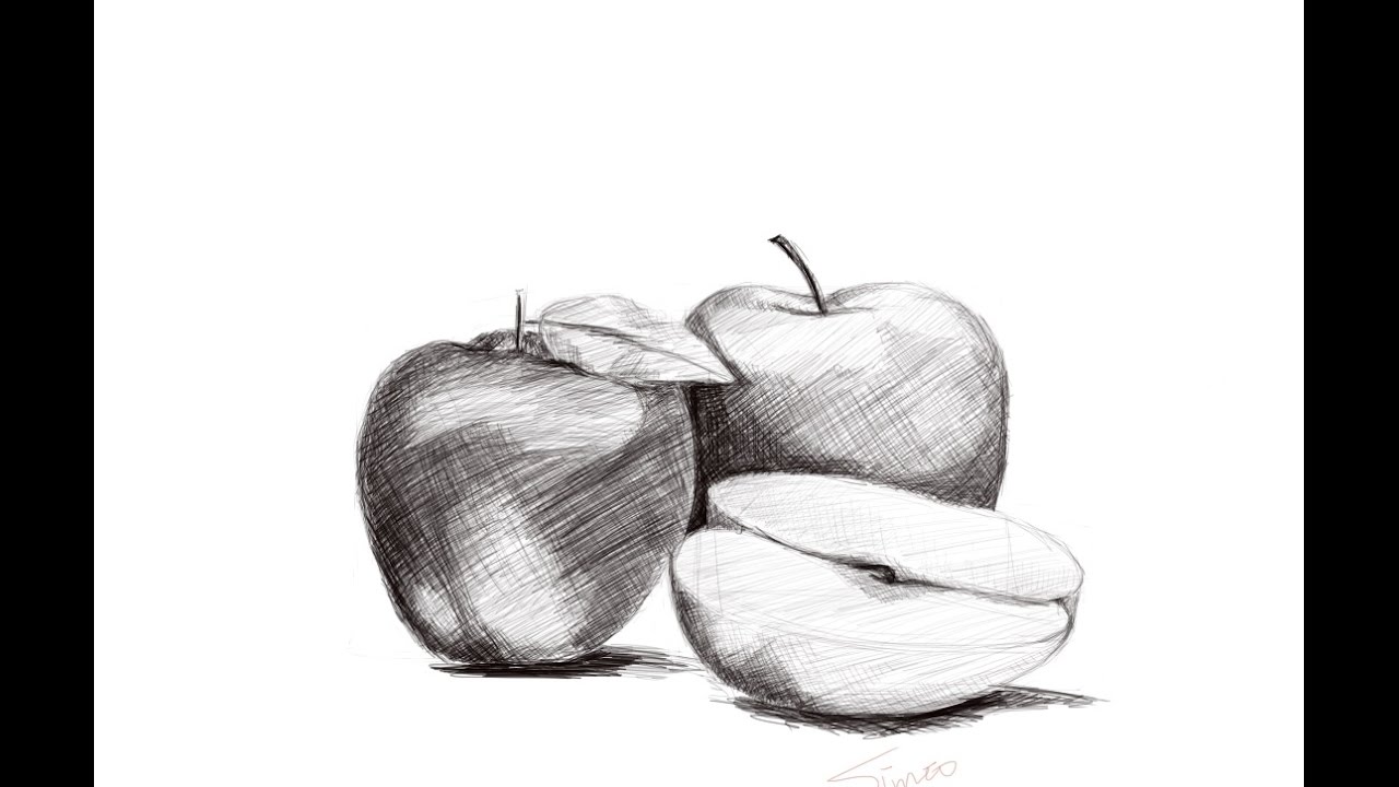 1280x720 Hatching And Cross Hatching Shading Techniques - Cross Hatching Sketch