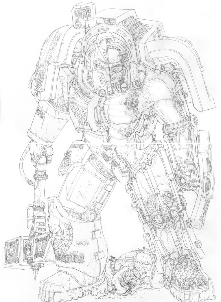 764x1045 Sketch 40k Terminator Cross Section By Penuser - Cross Section Sketch