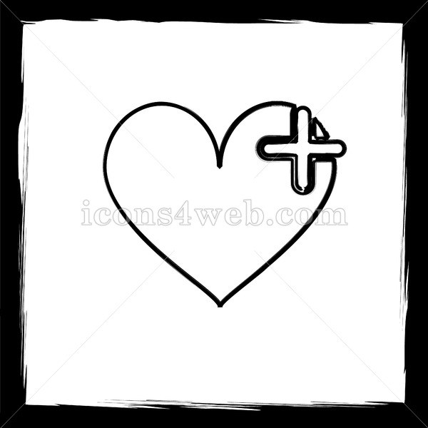 600x600 Medical Cross Sketch Icon. - Cross Sketch