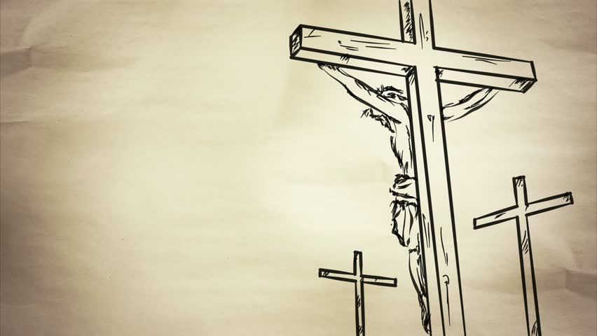 852x480 Three Cross Sketch Looping Animation Stock Footage Video (100 - Cross Sketch