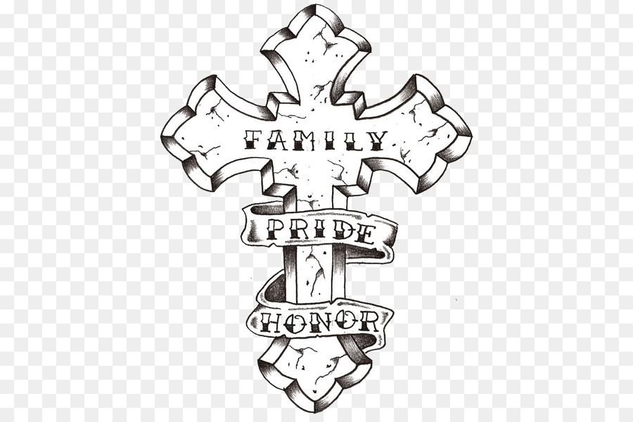 900x600 Drawing Christian Cross Tattoo Sketch - Cross Sketch Images