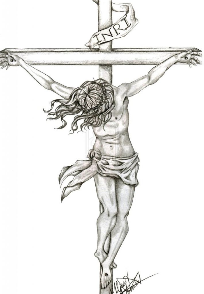 710x1024 Pin By Adri Estrada On Metal Works Drawings, Pencil - Cross Sketch Images