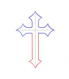 264x302 How To Draw A Cross Tattoo - Cross Sketch Tattoo
