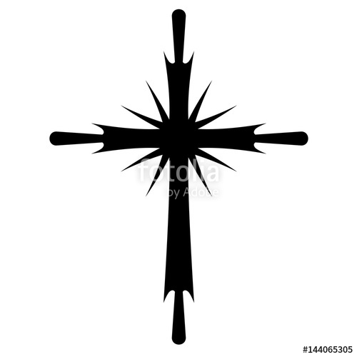 500x500 Tattoo Tribal Cross Designs. Vector Sketch Of A Tattoo. Art Tribal - Cross Sketch Tattoo