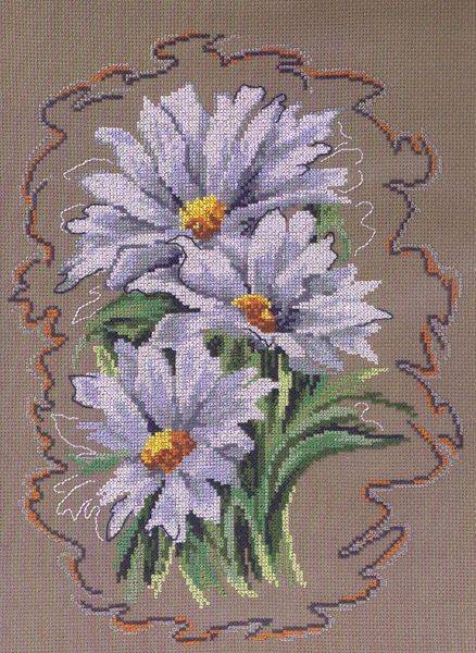 438x600 Daisy Sketch - Cross Stitch Sketch