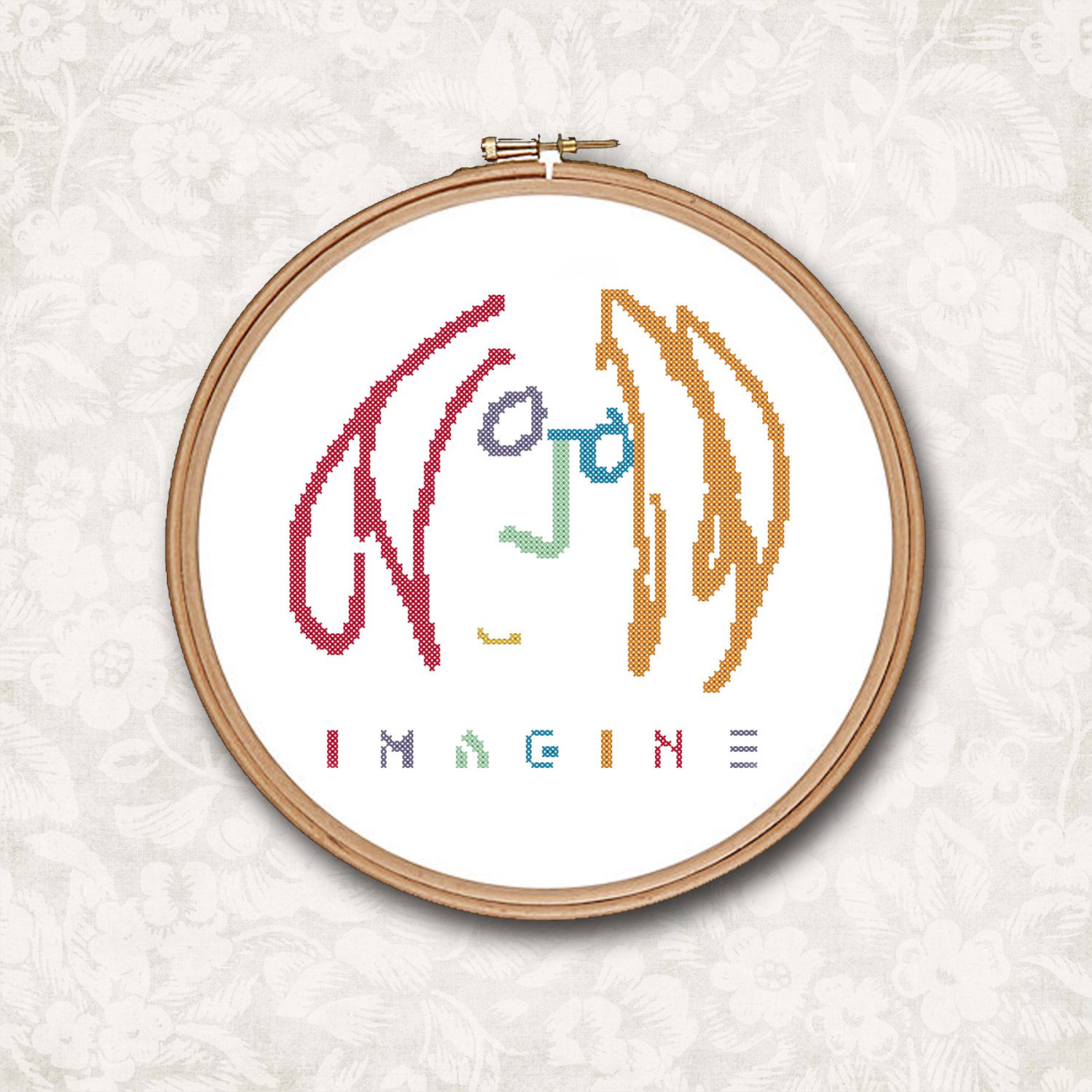 1500x1500 John Lennon Sketch Art Drawing Imagine Counted Cross Stitch Etsy - Cross Stitch Sketch