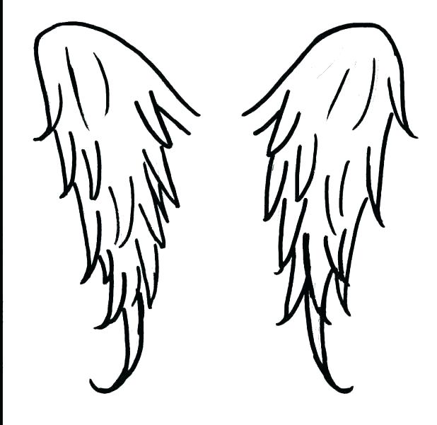 618x601 Coloring - Cross With Wings Sketch