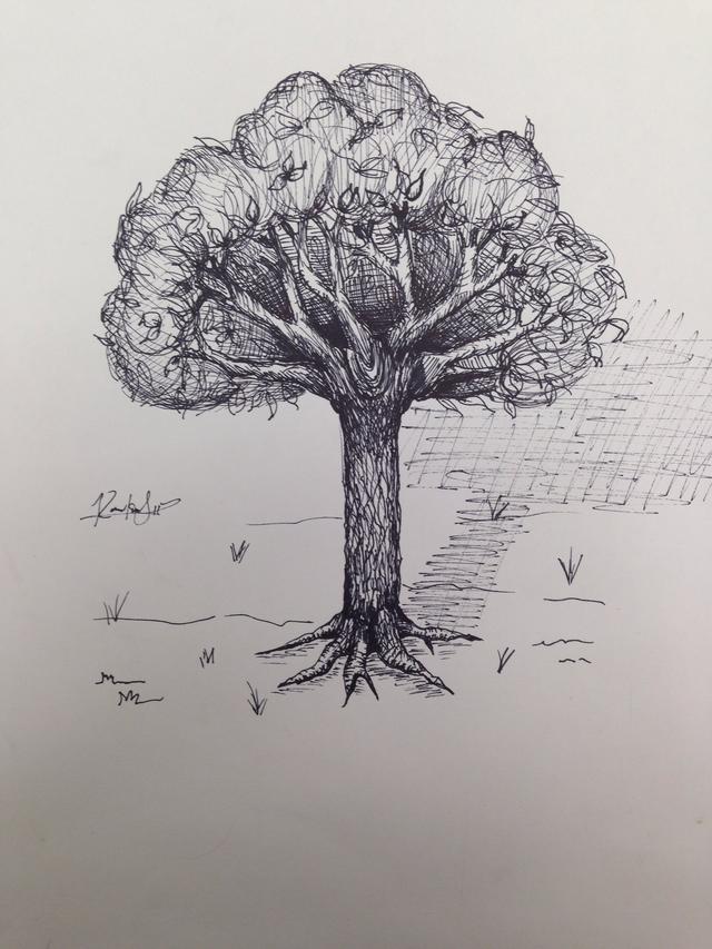 640x853 How To Shade Using Sharpies - Crosshatch Sketch
